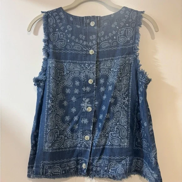 For The Republic Indigo Paisley Top - Picture 7 of 7